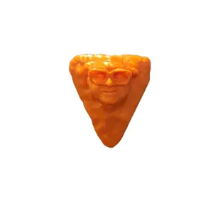 Danny Devito Dorito Fridge Magnet, 3D Funny Design, Orange Color, Decorative Magnet for Home Use
