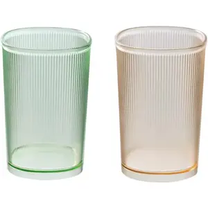 Unbreakable Cup, Bathroom Tumbler, Plastic Toothbrush Holder, Tumbler Cup, Bathroom Cups, Makeup Brush Holder, Set of 2 Reusable Drinking Glasses