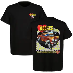 Hooker Headers Classic Drag Racing T-Shirt – Vintage Hot Rod Graphic Tee for Muscle Car Fans, Street Racers & American Automotive Culture Lovers