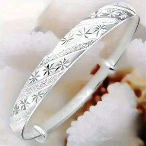 Bangle Bracelets for Women, Fashion Jewelry Simple Adjustable Cuff Bangles for Women Mom Wife Valentine Mothers Day Gift