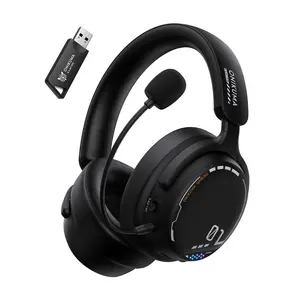 Onikuma 2.4g Wireless Headphones, Tri-Mode Gaming Earbuds, PC Gaming Headset, 1000mah Battery, RGB Light Effect, Over-Ear Design, Birthday Gift, Gaming Accessories