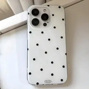 Polka Dot iPhone Case, Anti-Drop Shockproof Soft Full Cover, Durable Protective, Compatible with iPhone 15 Pro Max, 14 Pro, 13, 12, XR, Galaxy S25/s24/s23 Ultra, Protection