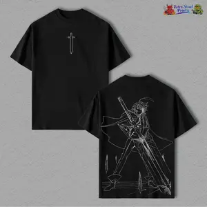 Will Serfort Anime Graphic Tee Wistoria Wand and Sword Oversized Vintage T-Shirt Streetwear,  Top Man Tshirt
