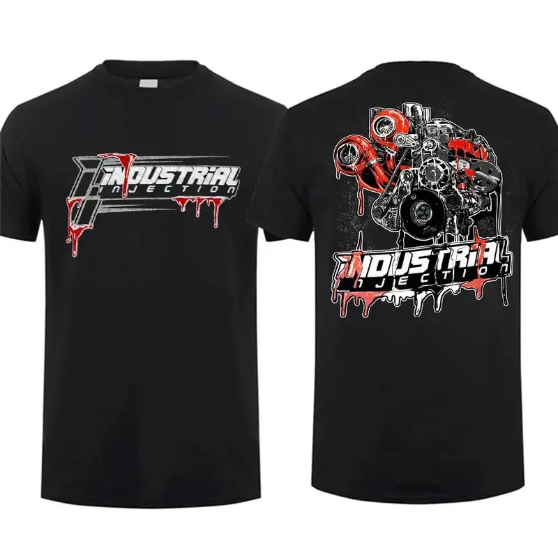 Vintage "Industrial Injection" Engine Drip T-Shirt, Heavyweight 180g 100% Cotton Diesel Lover Top, Retro Heavy Duty Menswear, Made in USA Gift for Dad