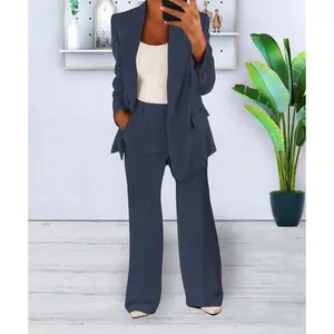 Women's Two Piece Sets Pants Suits Dressy Business Casual Outfits Professional Blazer Pantsuits Set Work Office Can be used with a raincoat