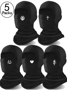 5pcs Ski Mask for Men & Women, Balaclava Face Cover, Shiesty Mask Sun Protector, Lightweight for Motorcycle & Snowboard, Motocross Gear