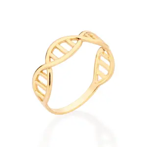 GOLD CHROMOSOME SKINNY RING