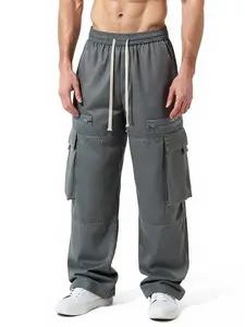 Men’s multi-color detachable wide-leg jumpsuit made from lightweight, breathable fabric, featuring a drawstring waist and a cool street-style design. Suitable for everyday wear with a skateboarding vibe that showcases personality. Casual flap pocket pants