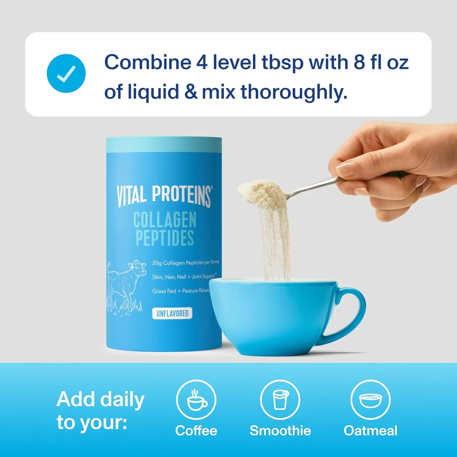 Vital Proteins Collagen Peptides Snack Powder - 9.33 OZ, Unflavored, Supports Hair, Nail, Skin, Bone & Joint Health