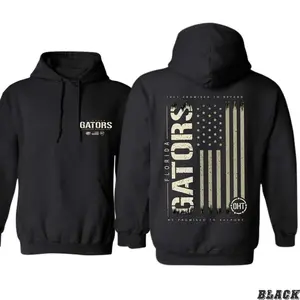 Florida Pride Gator Hoodie – Bold USA Flag Graphic, Patriotic Unisex Sweatshirt for Game Day, Tailgate Parties & Everyday Streetwear Style, Made in USA.LKD
