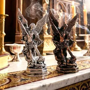 St. Michael Statues Bronze or Silver 5"