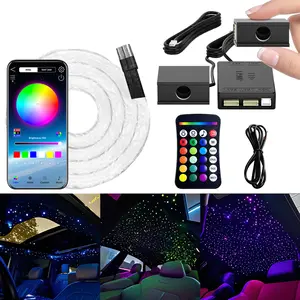 VASTFIRE Car Ceiling Star Fiber Optic Light Kit with Remote 300/600 Fiber Holes RGBW LED Music Mode 24-Button RF Control for DIY Starry Sky Roof in Cars & Home Theater
