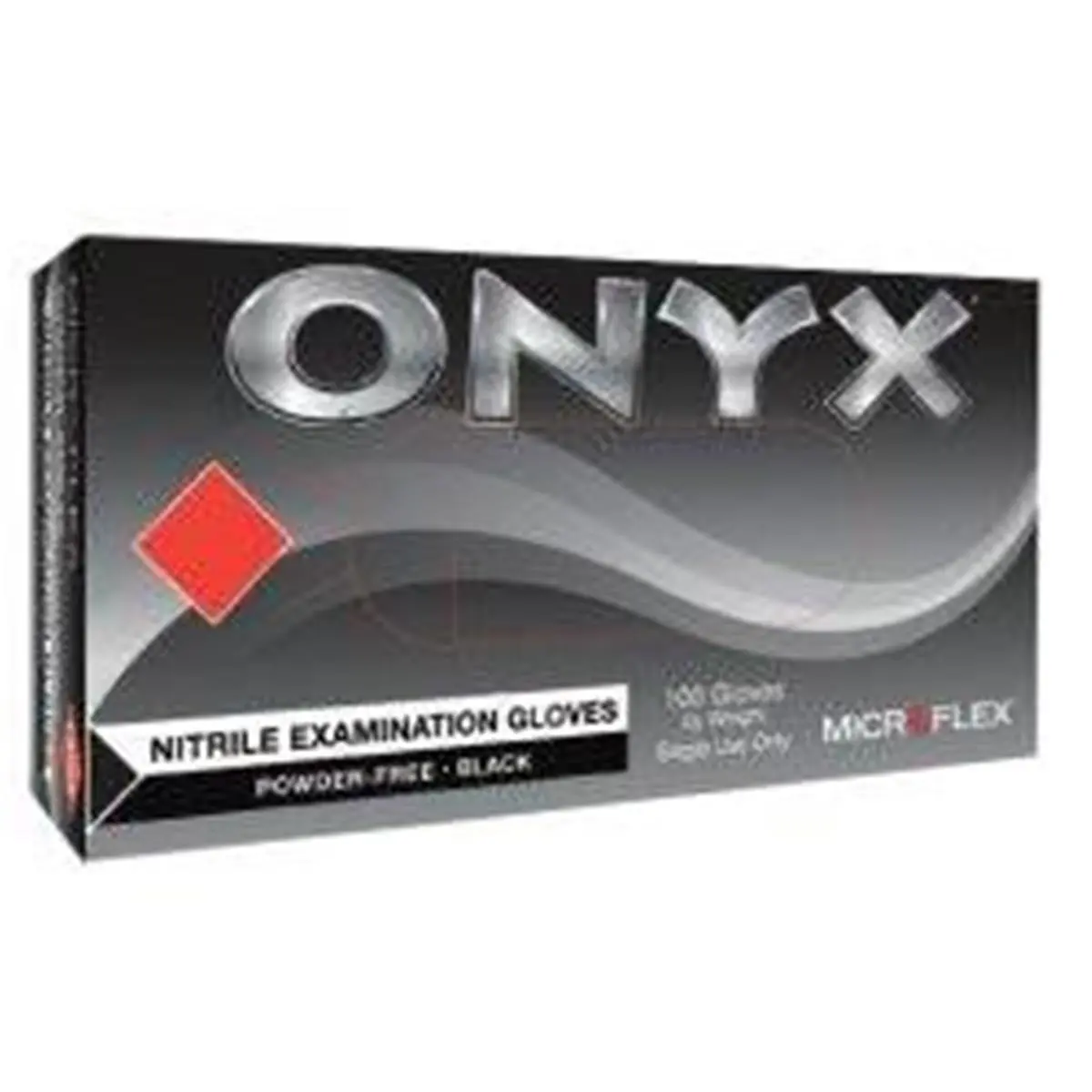Microflex Black Onyx Nitrile Gloves, Medium Size, Prop 65 Safe Medical/First Aid Disposable Gloves