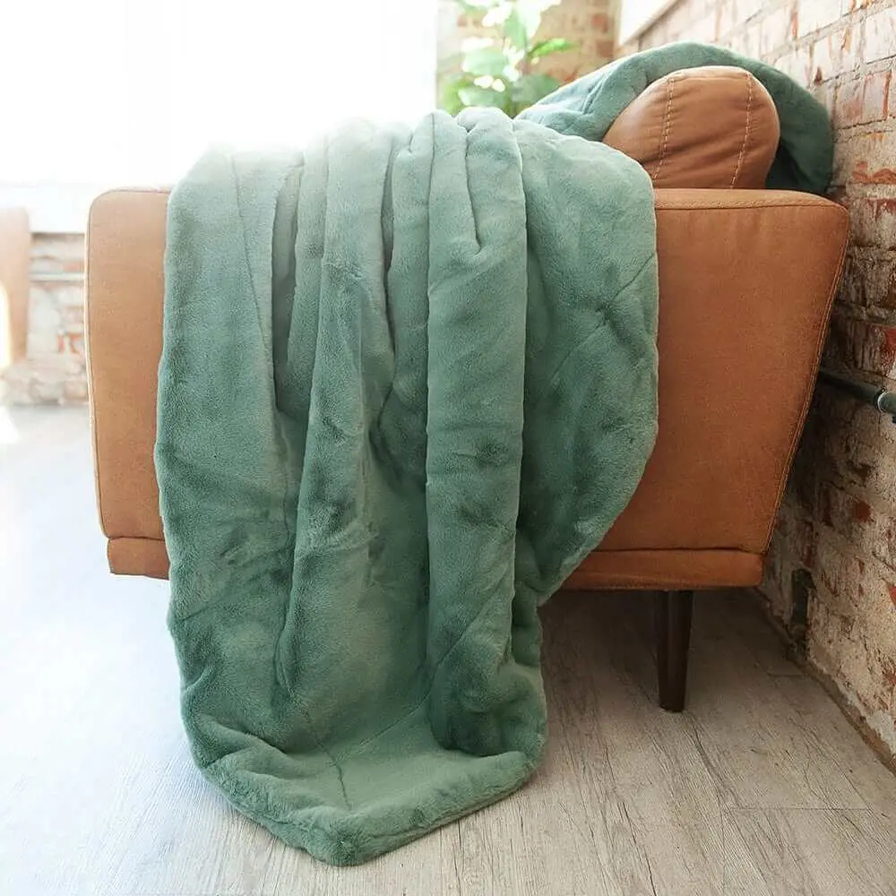 Lush Midnight Mist Luxury Bedding Blanket - Cozy Warm Plush Blanket with Fluffy Texture, Bedroom Soft Linen Throw & Linen Accessory