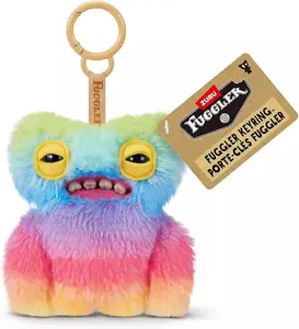 Fuggler Series 6 Keyrings, 4.5 Inch Funny Ugly Monsters Plush Keychain, Character-Themed Unisex Plush Fabric