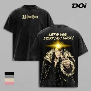 Ishigori Ryu Granite Blast Graphic Tee, Vintage Washed Jujutsu Kaisen Anime Shirt, Culling Game Power Design with Maximum Output Energy Attack Artwork, Heavyweight Cotton Unisex Streetwear, Gift for JJK Fans and Anime Lovers