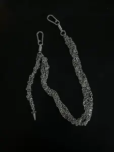 American Multi-Layered Patchwork Pants Bling Chain Street Hip-Hop Rock Trend Birthday Gift Rap Accessory, Fashionable and Unique Design
