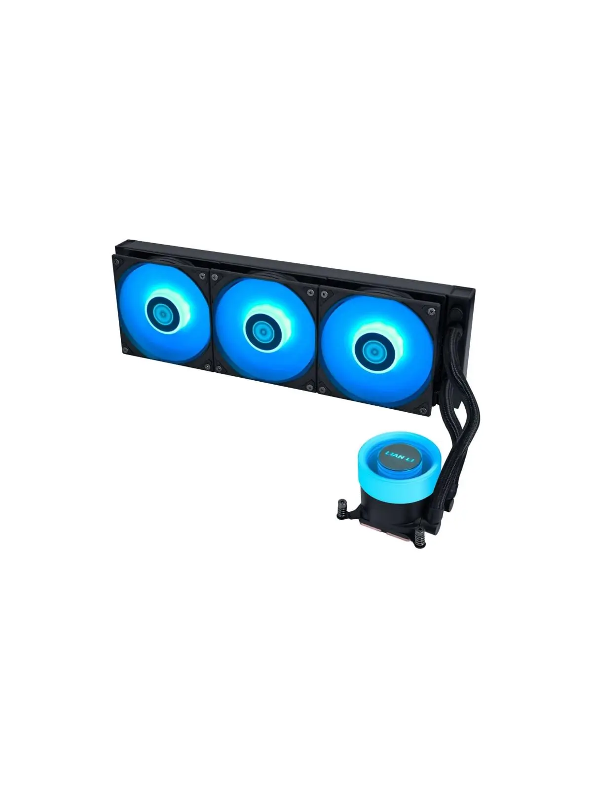 Lian-Li GA2L36RB GA II Lite 360 mm RGB AIO Liquid Cooler - Black, Lian Li Model with AM4 Compatibility, 360mm Radiator Size, RGB Lighting & AIO Setup, Three Rgb 120Mm Fans