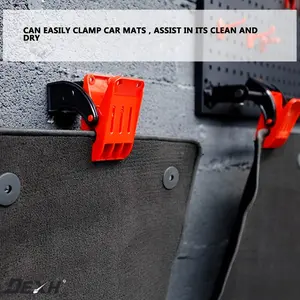 4PC Heavy-Duty Non-Slip Plastic Spring Copper Gripper for Car Washing, Special Wear-Resistant Floor Mat for Cars Fixing Buckle Car Accessory