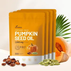 （Flash Sale 4-pack）Natural pumpkin seed oil and saw palmetto softgel 1000mg high content plant esters 300 capsules SummerVibes