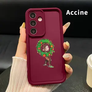 Phone Case Compatible with Samsung Galaxy S23 Ultra S24 Plus S25 S22+ Monkey with Wreath Pocket-Friendly Shockproof Silicone Protective Softcase