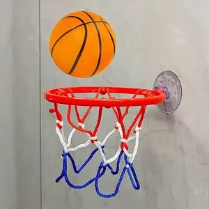 Small Basketball Set, Coordinated Wrist Solid Rubber Elastic Ball, Exercise Shooting Table Game Toy, Fun Indoor Activity