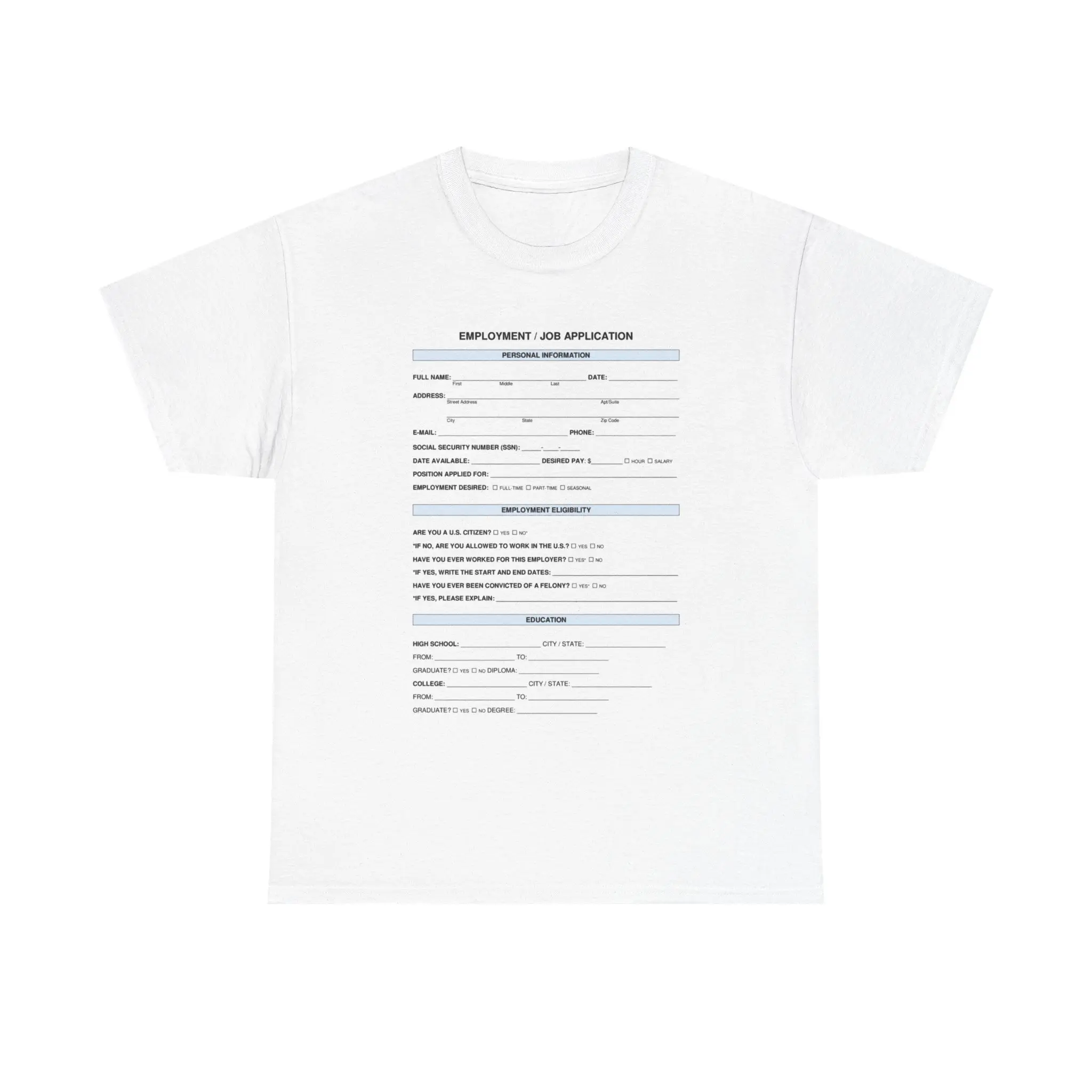 Job Application Tee