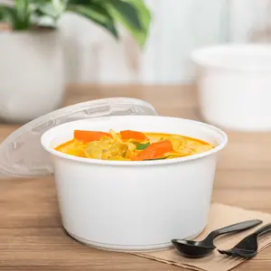 [300 ct] 48 oz Disposable Bowls | White | Injection Molded PP | 179 mm