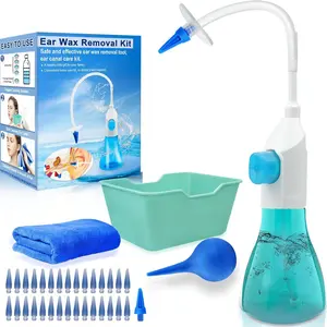 Manual ear cleaning device, ear cleanser, ear irrigator, Ear Irrigation System, earwax remover, portable, home-use, high-capacity, Ear Wax Cleaner