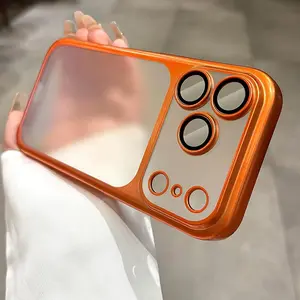 Phone Case for iPhone 17ProMax 16 15 14 13 12 Pro Max Plus Phone Cases Anti-Frost & Heat Conductive Cover, Prevents Screen Fogging for Winter Outdoor Use, Slim Protective case for iphone 17 Pro Max (Orange)