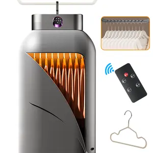DDZJIAN Portable Clothes Dryer 600W Hold 11-20 Items, with Timer & Remote Control, One Mini Hanger, Foldable Drying Bag, Small Compact Electric Fast Drying Machine for Laundry, Travel, RV, Home, Apartment