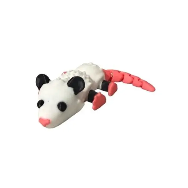 Opossum Articulated 3D Printed Toy 7 inches long