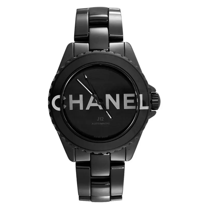 Chanel J12 Wanted de Chanel Limited Edition 38mm H7418 Automatic Black Highly Resistant Ceramic Large Logo Black Dial Ladies / Midsize Watch WHT032158
