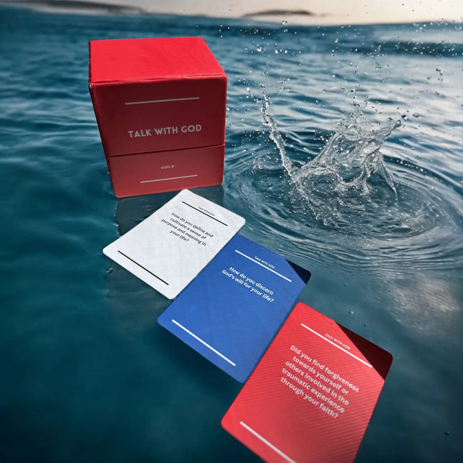 “Talk With God" card game, designed to foster meaningful conversations, deepen your faith, and strengthen your connection with God. card game family party games