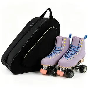 Roller Skate Bag for Ice, Inline, Quad Skates - Durable Oxford Cloth Skate Storage Bag with Shoulder Strap, Breathable & Portable for Kids & Adults, Ideal for Rink, Outdoor Skating & Travel