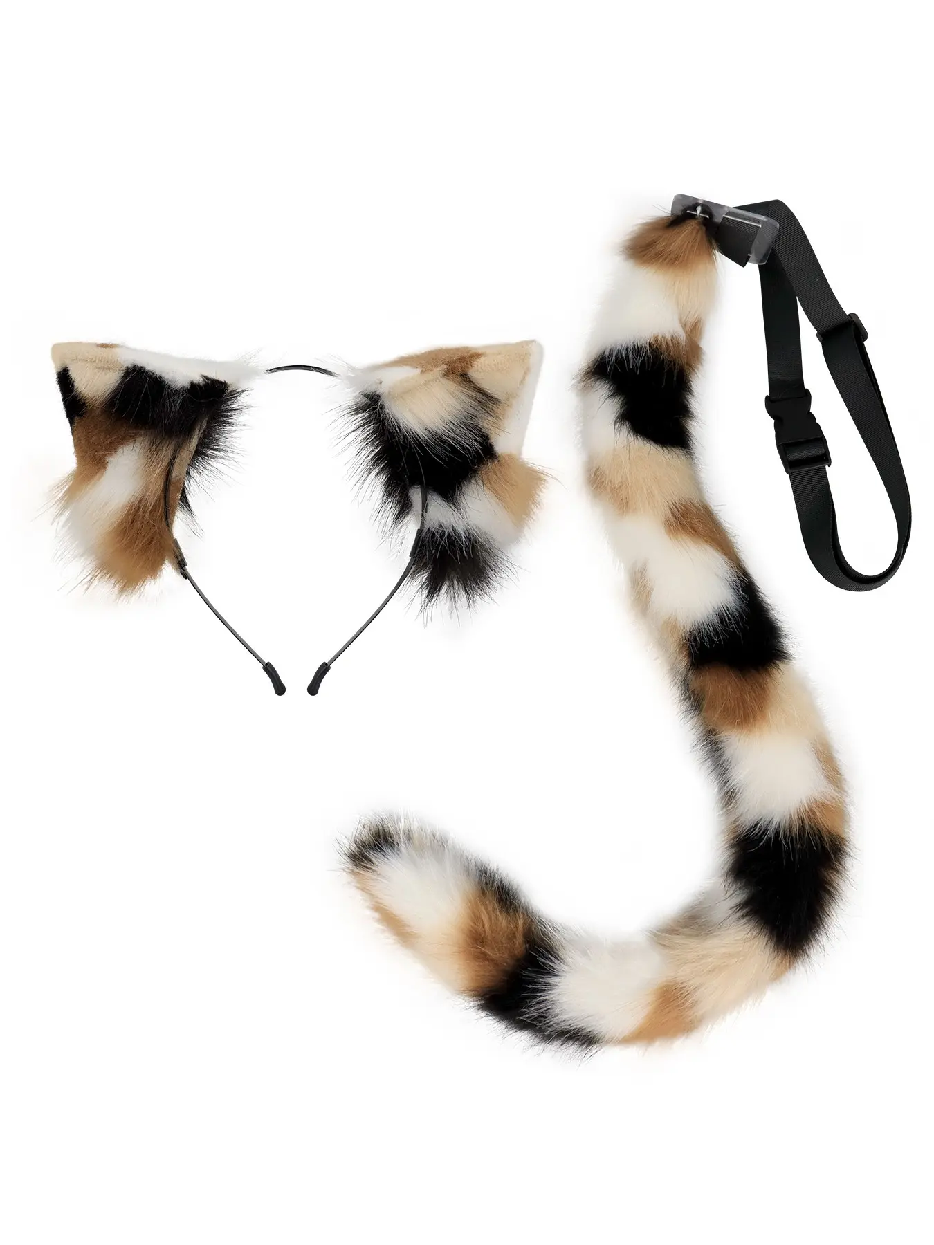Realistic Cat Ears and Tail Set, Anime Convention Cosplay Props, Animal Ears and Tail Accessories, Halloween Party Costume Decorations, Party Decoration Supplies, Party Accessory