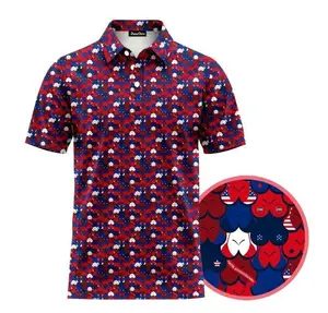 America 250th Anniversary Golf Polo Shirt Funny Patten Short Sleeve Lightweight Print Menswear