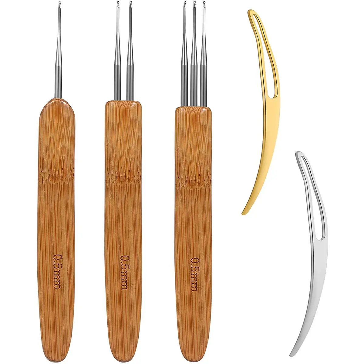 5Counts Dreadlock Crochet Hook Tool Kit Braid Hair Dreadlocks Needle ...