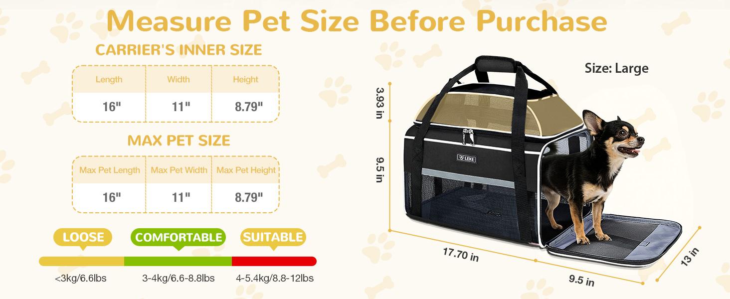 Lekereise Top-Expandable Pet Carrier 18x13x9.5 Inch Southwest Frontier Airline Approved Soft Sided Underseat to 15lbs Travel Carriers for Small Cats Dogs with Locking Safety Zippers Anti-Scratch Mesh Lekereise Top-Expandable Pet Carrier 18x13x9.5 Inch Southwest Frontier Airline Approved Soft Sided Underseat to 15lbs Travel Carriers for Small Cats Dogs with Locking Safety Zippers Anti-Scratch Mesh