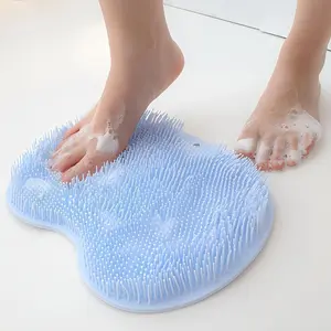 Lazy Foot and Body Back Scrubber Silicone Bath Mat, Exfoliating Shower Bath Tool, Effective Dead Skin Remover for Easy Bathing, Non-Slip Design for Comfort