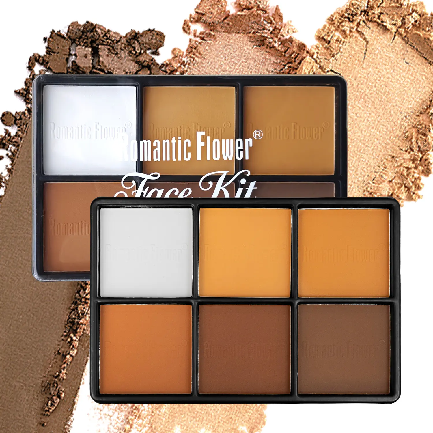 6 Shades Contour Powder Palette, Contouring Palette, Skin Sculpting Palette, Matte Finish Full Coverage Long Lasting Pressed Powder, Face Makeup Waterproof Compact Powder For Dark Skin, Matte Buildable Contour, Matte Bronzer, Facial Contouring Makeup