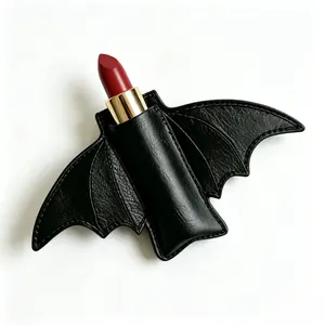 Waterproof Double Bat Wing Keychain - Dual-Use Lighter & Lipstick Storage Bag Charm, Unique Birthday Gift for Fashion Accessory Enthusiasts men's accessories