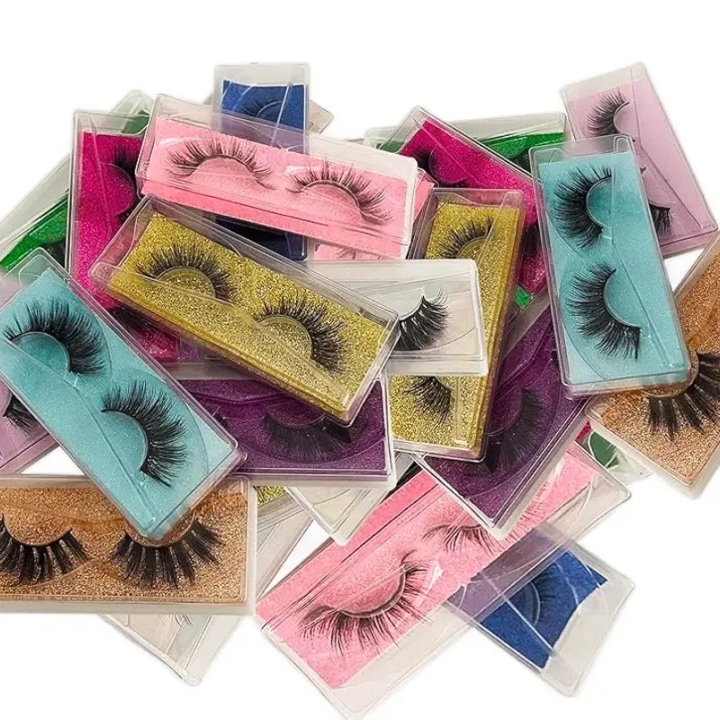 Slayyy Top 10 Eyelashes - Assorted Colors with Black Eyelashes for Makeup Application Cosmetic Eyelash Extensions false eyelash