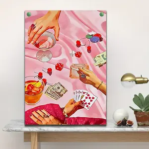 DIY 5D Poker Card Diamond Painting Kit, Diamond Art Tools, Round Full Drill Embroidery Craft, Theme Canvas Wall Decor, Home Art, Holiday Gift, 19.69x27.56 Inches