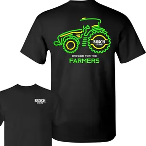 Busch Light Farmers Tractor 2-sided T-shirt, Busch Light Shirt Full Color for Men and Women