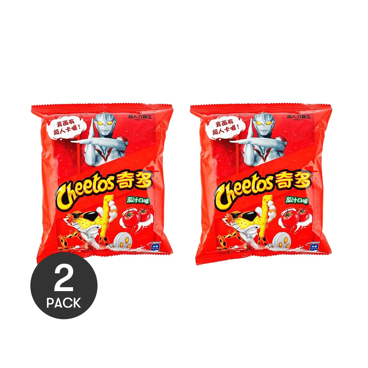 Cheetos Taiwan Corn Sticks Tomato Flavor 46oz Pack of 2 Ultraman Series Collaboration