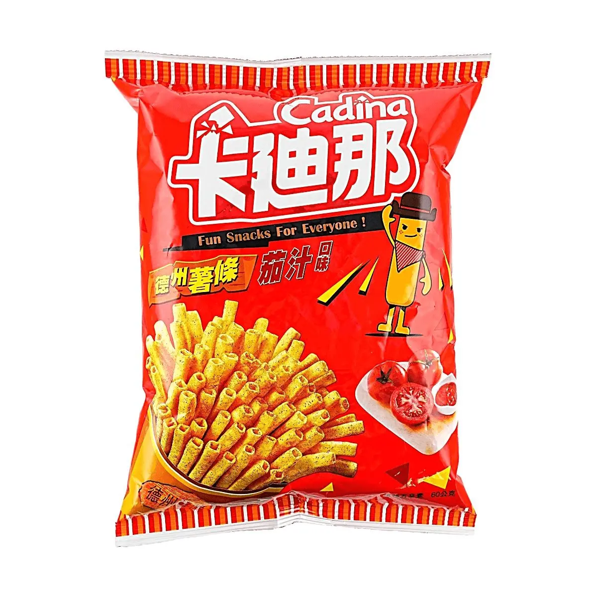 CADINA Taiwanese Ketchup Flavored Potato Chips 60g - Crispy Snack for Parties & On-the-Go