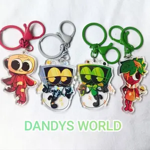 Dandys World Keychains, Kawaii Keychains Chibi Character Cute Accessories, Dandy's World Aesthetic Charm, Gift For Her, Backpack Keychain | Perfect for Backpacks, Keys and Gifts | High Quality and Customer Favorite Items