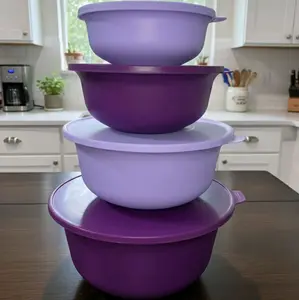 Aloha bowls in purple and lilac, set of (4)