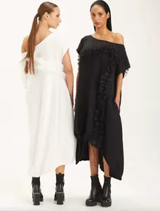 H-4 Ruffled Asymmetrical Dress 4551